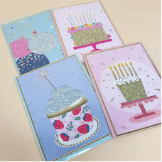 Набір святкових листівок для привітань Тортики