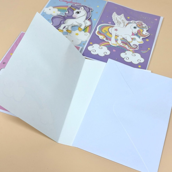 Вітальні листівки "Unicorn".Набір 12 шт