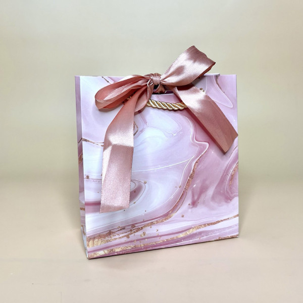 Подарункові пакети з мармуровим малюнком "Тренд" розмір S