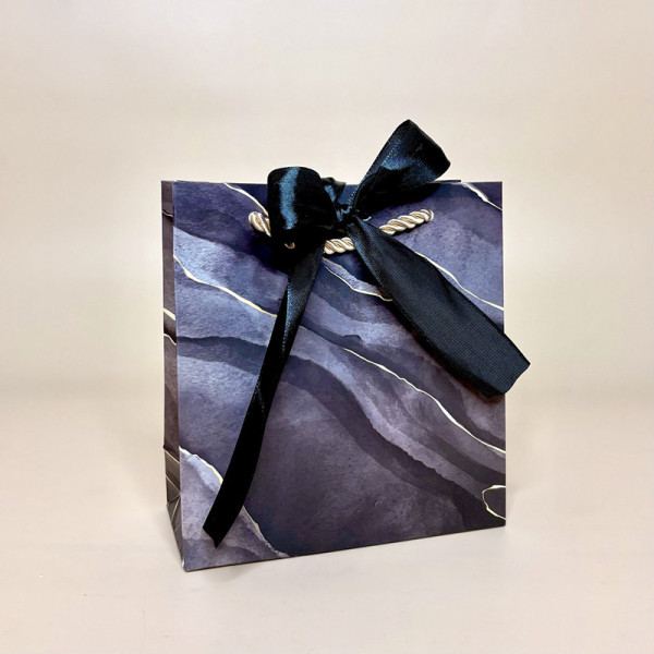 Подарункові пакети з мармуровим малюнком "Тренд" розмір S