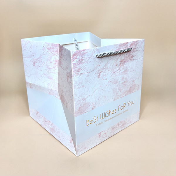 Подарунковий пакет Marble Pink серія "Тренд" 