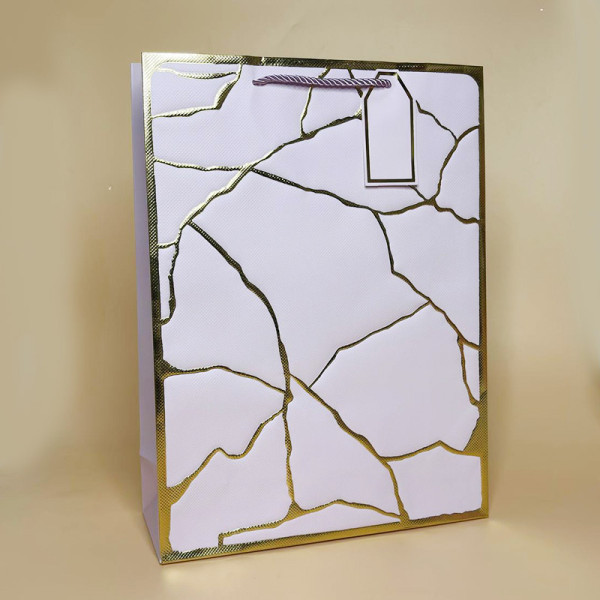  Пакети для подарунків з біркою  Пакети для подарунків з біркою Marble розмір L