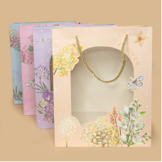 Подарунковий пакет із квітковим дизайном та екраном