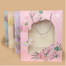 Подарунковий пакет із квітковим дизайном та екраном