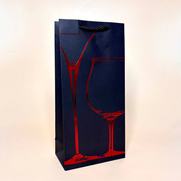 Подарунковий пакет для пляшки "Бокали"