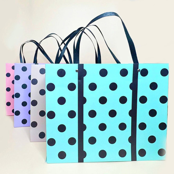 Подарункові пакети у горошок з ручками "Dots" розмір M