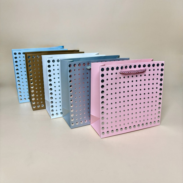 Подарунковий пакет із рельєфним візерунком —"Кнопка" розмір XS