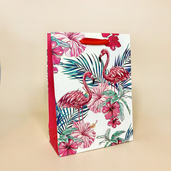 Подарунковий пакет із фламінго та блискітками"Фламінго"