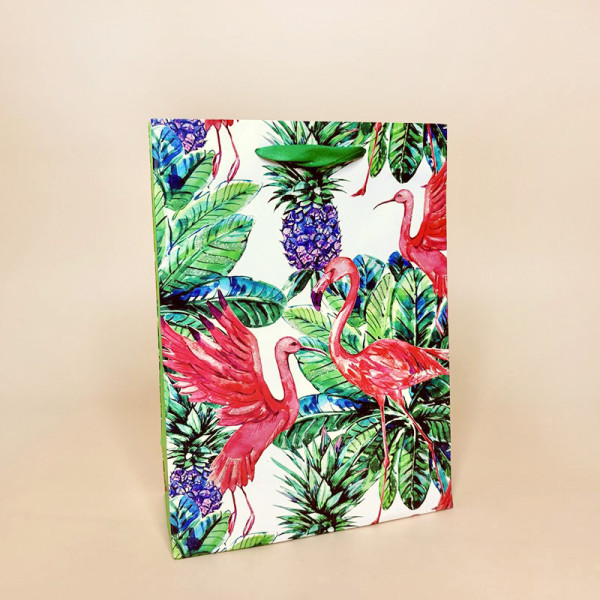 Подарунковий пакет із фламінго та блискітками"Фламінго"