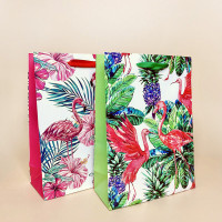 Подарунковий пакет із фламінго та блискітками"Фламінго"