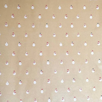 Новорічний пакувальний папір крафт "Сніговичок" 