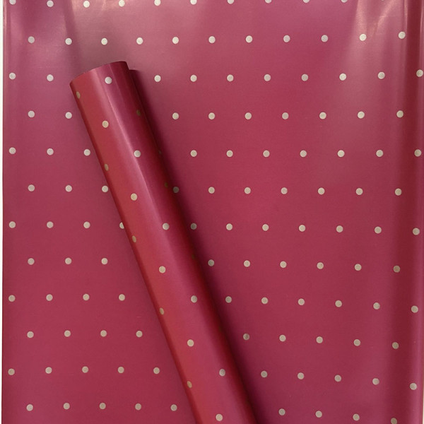 Калька щільна бордова  в горошок (у листах)