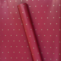 Калька щільна бордова в горошок (у листах)