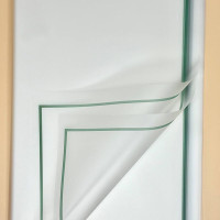 Калька матова напівпрозора зелений кант