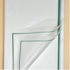 Калька матова напівпрозора зелений кант