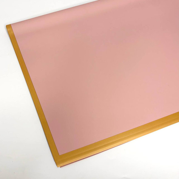 Калька для квітів з кантом в листах 58×58 см пудровий колір