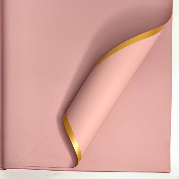 Калька для квітів з кантом в листах 58×58 см пудровий колір