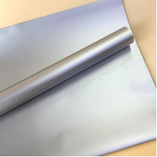 Калька для квітів матова однотонна в листах срібного кольору 