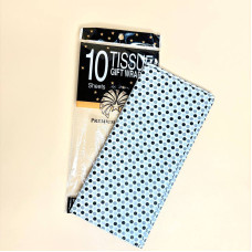 Папір тішью у листах 10 аркушів з принтом в горошок 