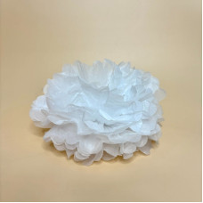 Паперовий помпон 25 см білий
