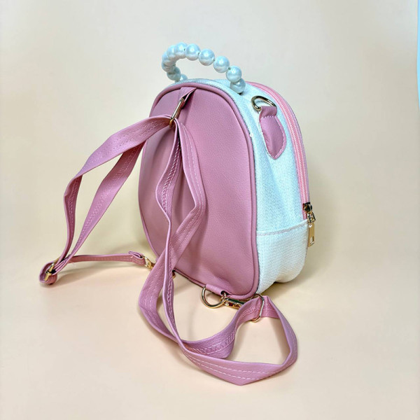 Дитяча сумка-рюкзак з перламутровою ручкою