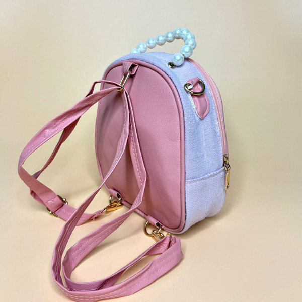 Дитяча сумка-рюкзак з перламутровою ручкою