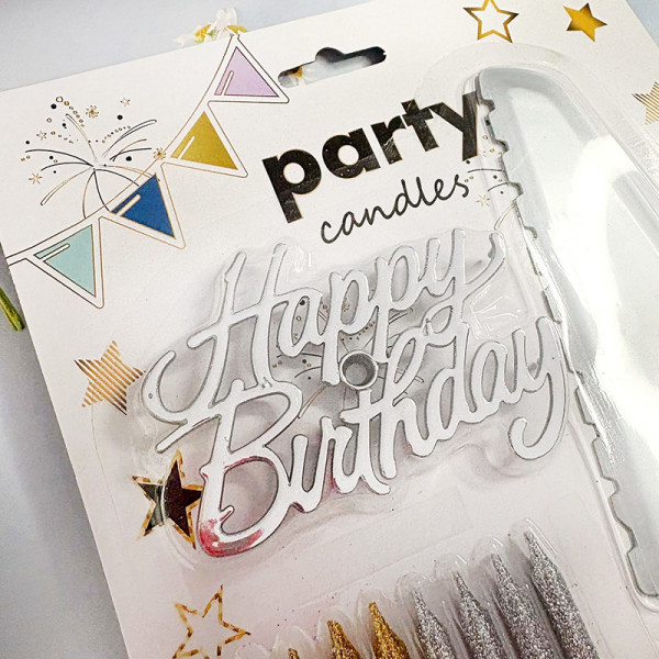 Набір для торта «Happy Birthday» зі свічками та лопаткою