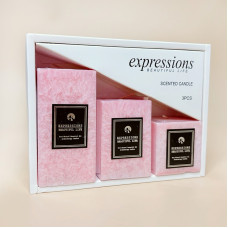 Набір ароматичних свічок Expressions (3 шт) рожевого кольору