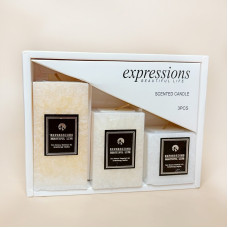 Набір ароматичних свічок Expressions (3 шт) бежевого кольору
