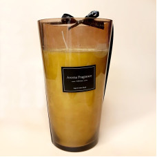 Ароматична свічка у склі Aroma Fragrance серія "Luxury" (велика) коричневого кольору