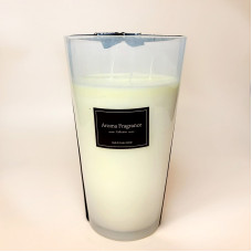 Ароматична свічка у склі Aroma Fragrance серія "Luxury" (велика) білого кольору
