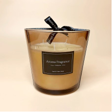 Ароматична свічка у склі Aroma Fragrance серія "Luxury" (середня) коричневого кольору