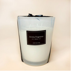 Ароматична свічка у склі Aroma Fragrance серія "Luxury" (середня) білого кольору