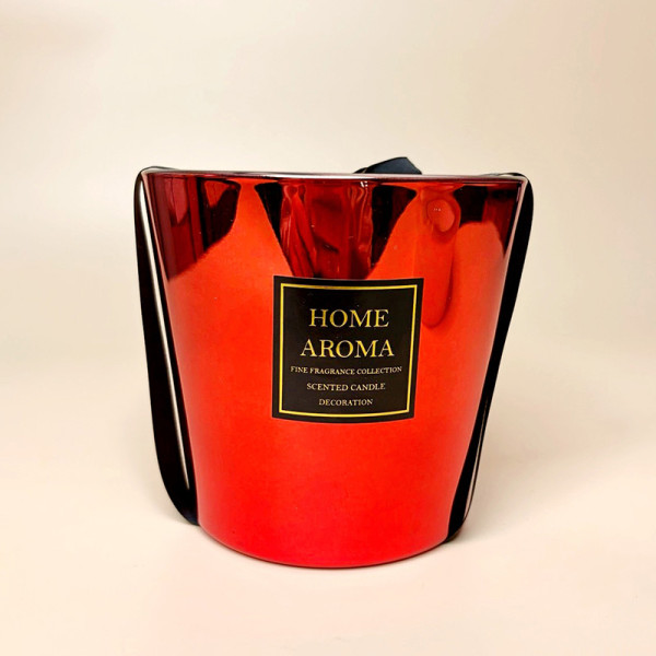 Ароматична свічка у склі Aroma Fragrance серія "Luxury" (середня) червоного кольору