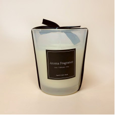 Ароматична свічка у склі Aroma Fragrance серія "Luxury" (середня) білого кольору