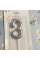 Свічка-цифра для торта «Пузатик» срібло- 3