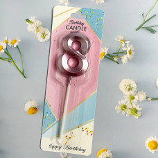 Свічка-цифра для торта "Грані" пудра - 8