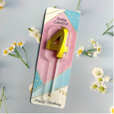 Свічка-цифра для торта "Грані" золото - 4