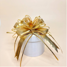 Декоративний бантик для подарунків золотий