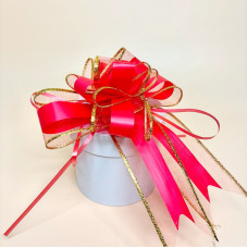 Декоративний бантик для подарунків червоний 