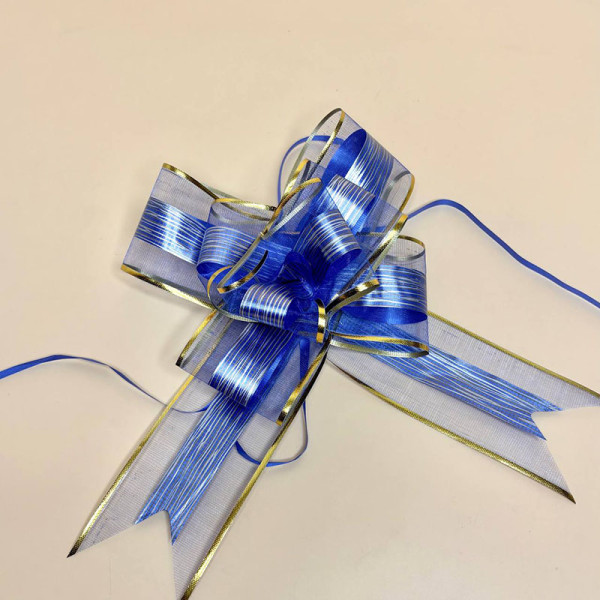 Бантик декоративний для подарунків синього кольору