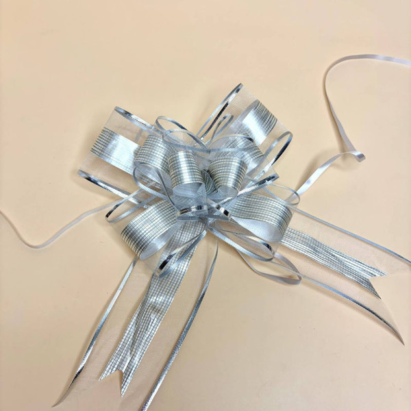 Бантик декоративний для подарунків білого кольору