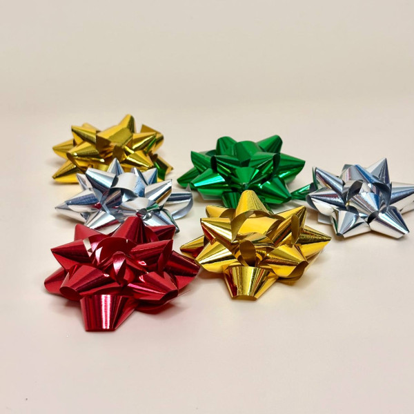 Набір бантиків для подарунків 6 шт різнокольорових