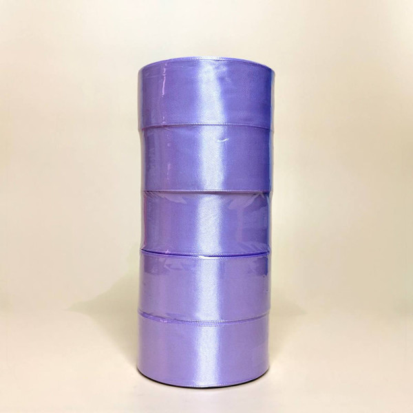 Стрічка атласна однотонна 4 см фіолетового кольору 