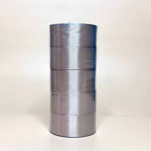 Стрічка атласна однотонна 4 см кольору капучіно