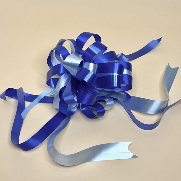 Бант для подарунків зі стрічкою синього кольору