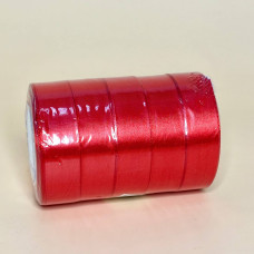 Стрічка атласна однотонна 2.5 см колір : червоний