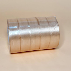 Стрічка атласна однотонна 2.5 см колір : шампань