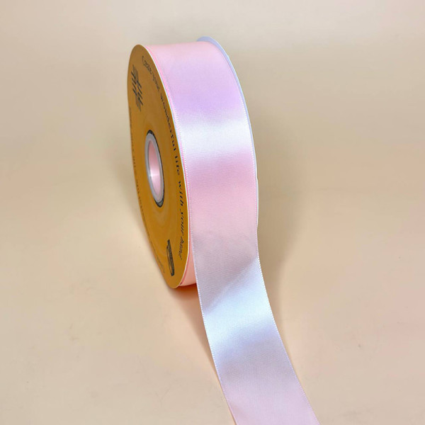 Стрічка атласна 4 см ніжно рожевого кольору