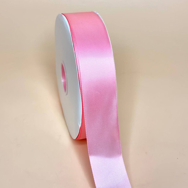 Стрічка атласна 4 см рожевого  кольору